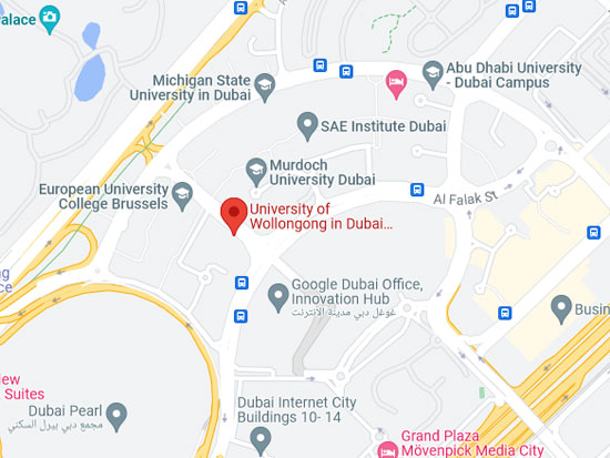 UOW Dubai Location Map